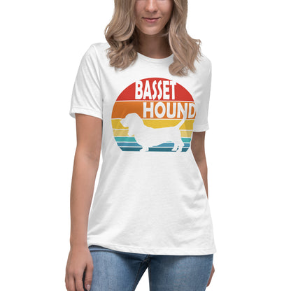Sunset Basset Hound Women's Relaxed T-Shirt