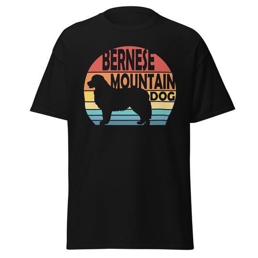 Sunset Bernese Mountain Dog Men's classic tee