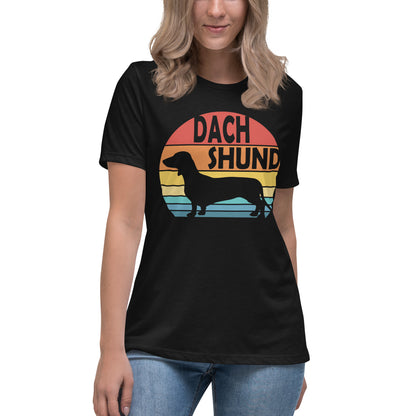 Sunset Dachshund Women's Relaxed T-Shirt