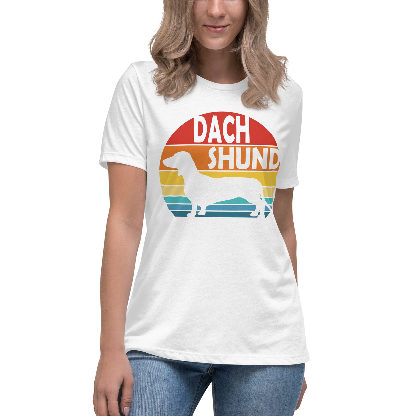 Sunset Dachshund Women's Relaxed T-Shirt