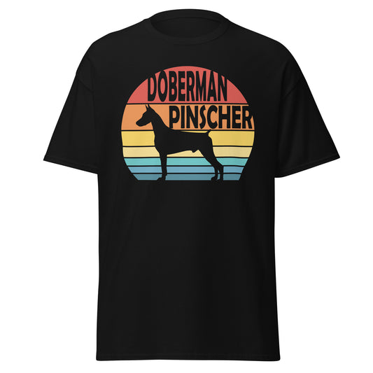 Sunset Doberman Pinscher Men's classic tee