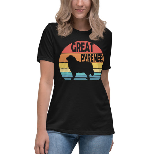 Sunset Great Pyrenees Women's Relaxed T-Shirt