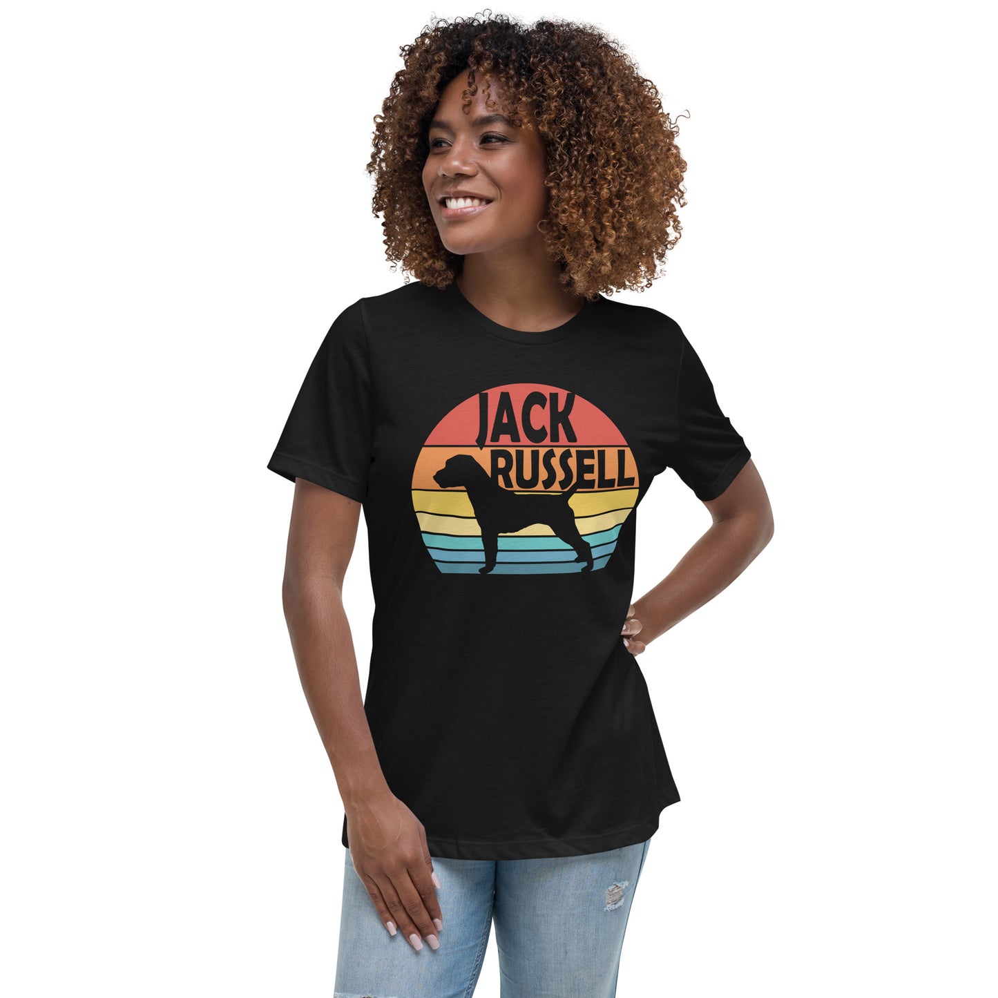 Sunset Jack Russell Women's Relaxed T-Shirt