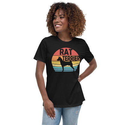 Sunset Rat Terrier Women's Relaxed T-Shirt