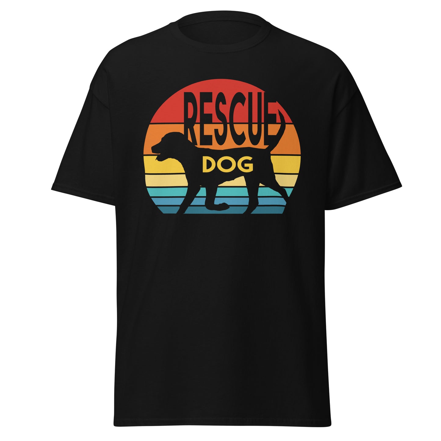 Sunset Rescue Dog Men's classic tee