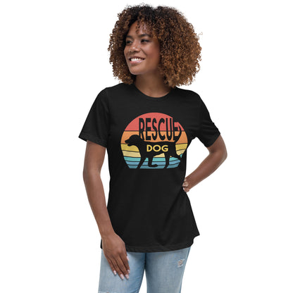 Sunset Rescue Dog Women's Relaxed T-Shirt