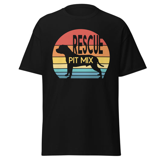 Sunset Rescue Pit Mix Men's classic tee