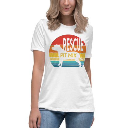 Sunset Rescue Pit Mix Women's Relaxed T-Shirt