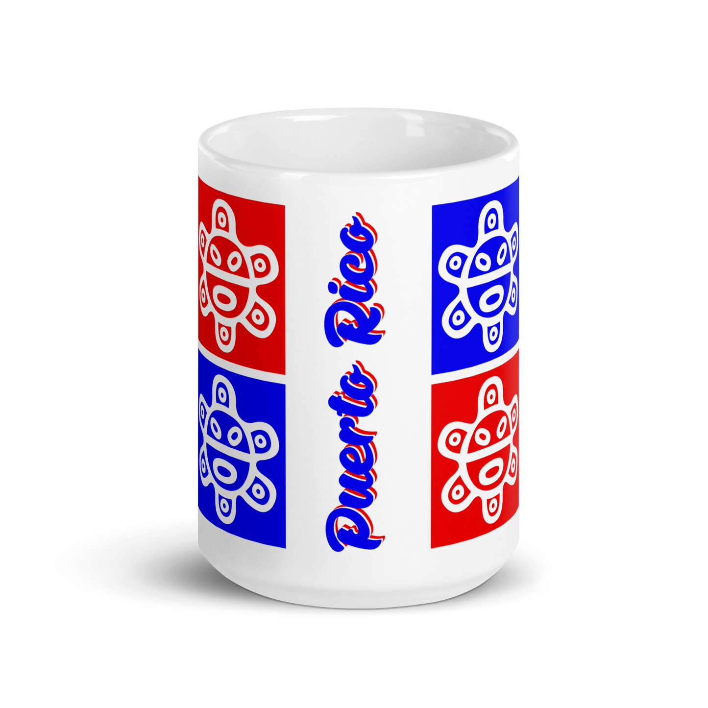 Taino Sun – Puerto Rico Glossy White Mug