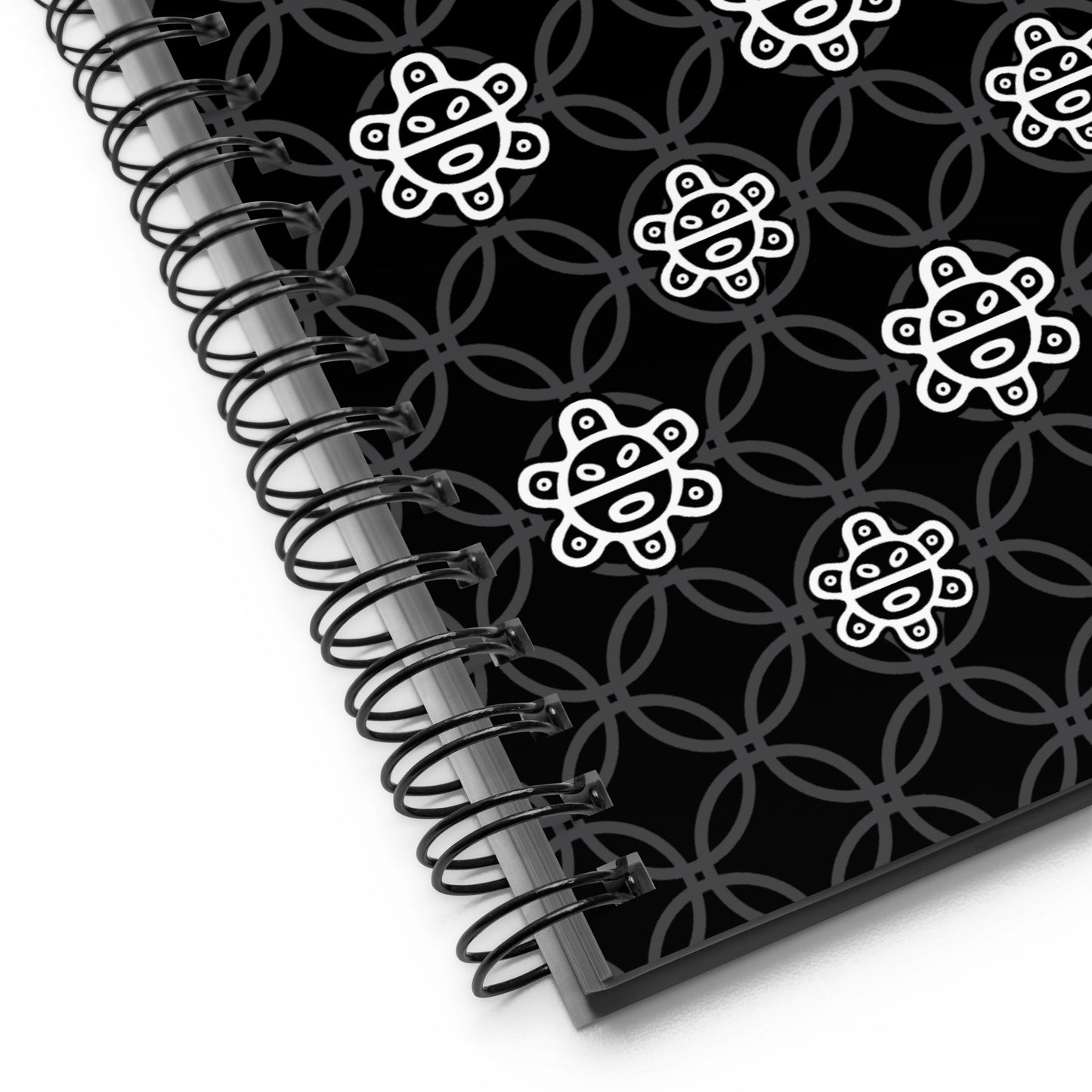 Taino Sun Black Spiral notebook