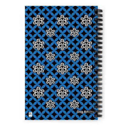 Taino Sun Blue Spiral notebook