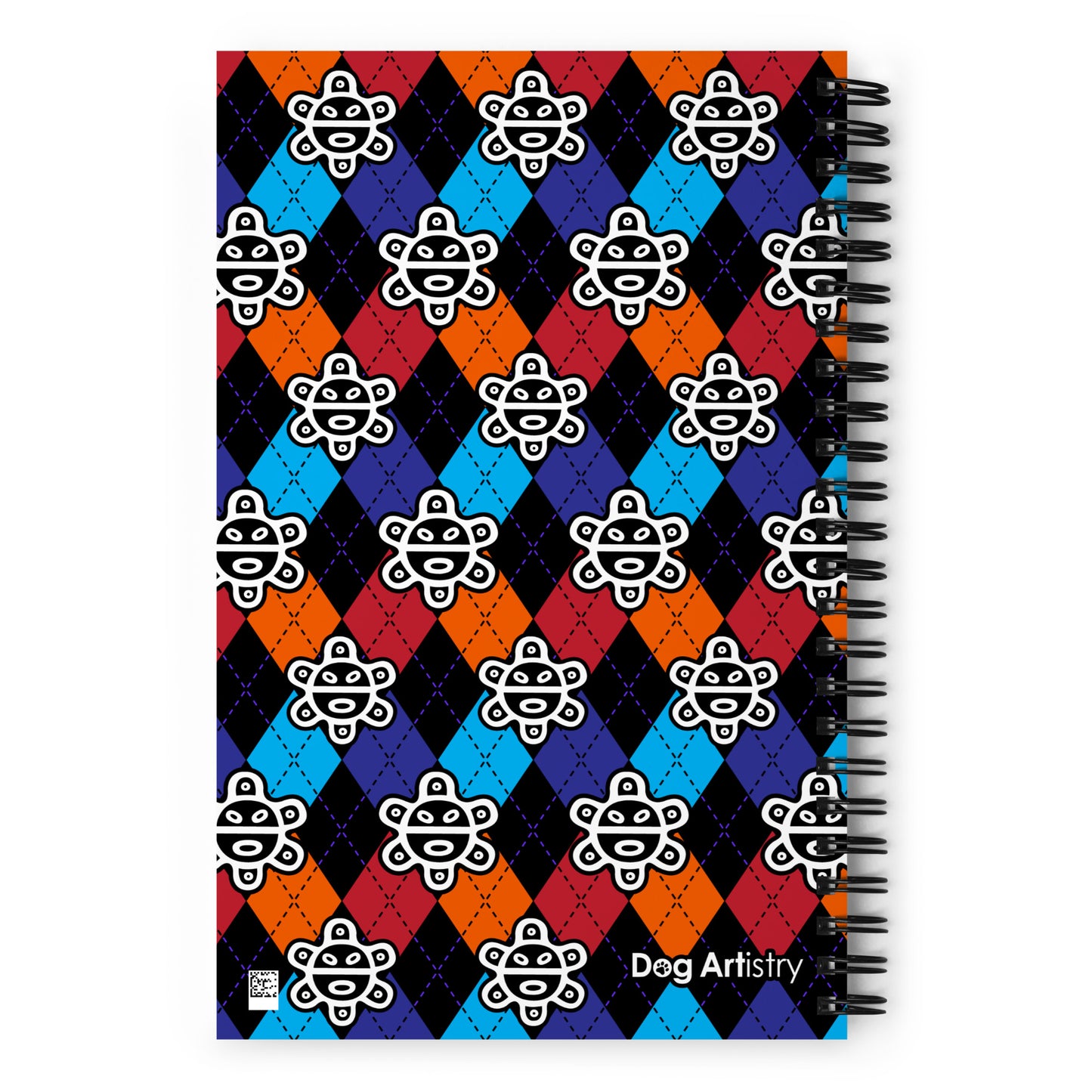 Taino Sun Colorful Argyle Spiral notebook
