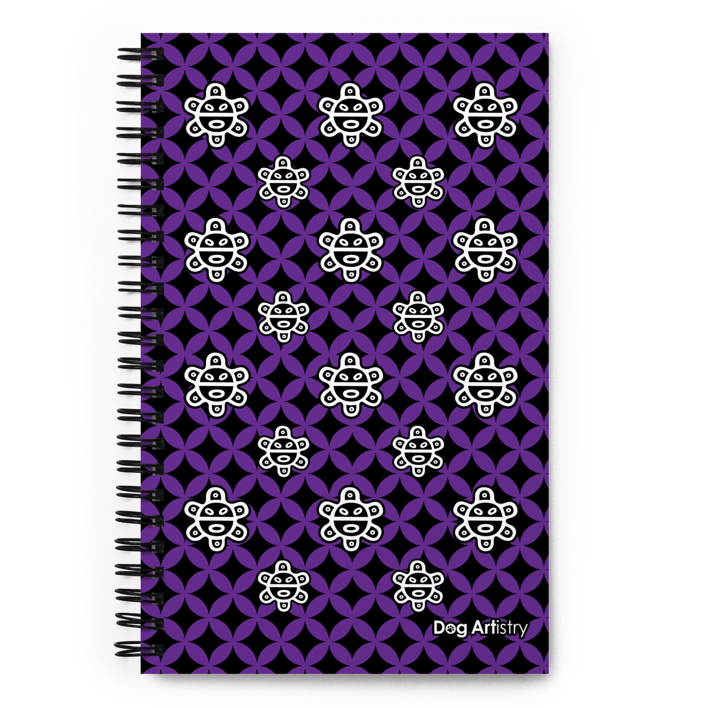 Taino Sun Purple Spiral notebook