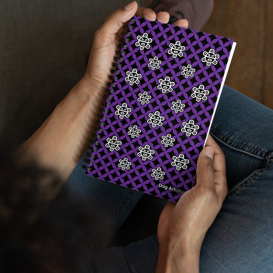Taino Sun Purple Spiral notebook