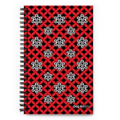 Taino Sun red Spiral notebook