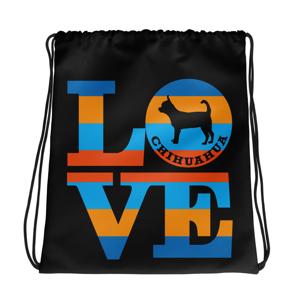 Love Chihuahua Drawstring bag