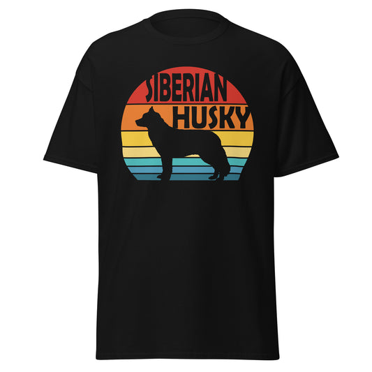 Sunset Siberian Husky Men's classic tee