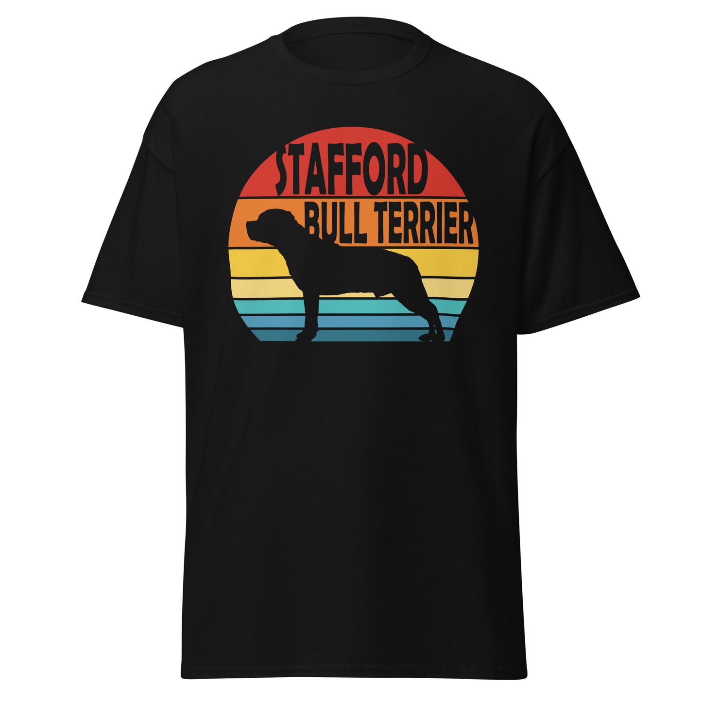 Sunset Stafford Bull Terrier Men's classic tee