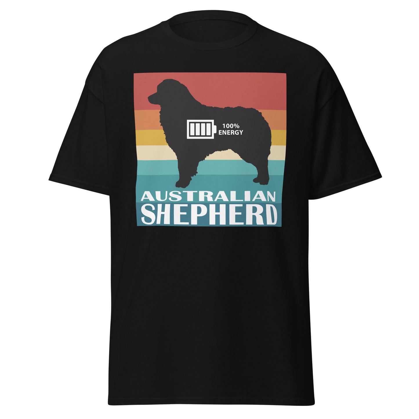 Australian Shepherd 100% Energy Men's classic tee by Dog Artistry