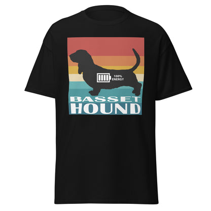 Basset Hound 100% Energy Men's classic tee by Dog Artistry