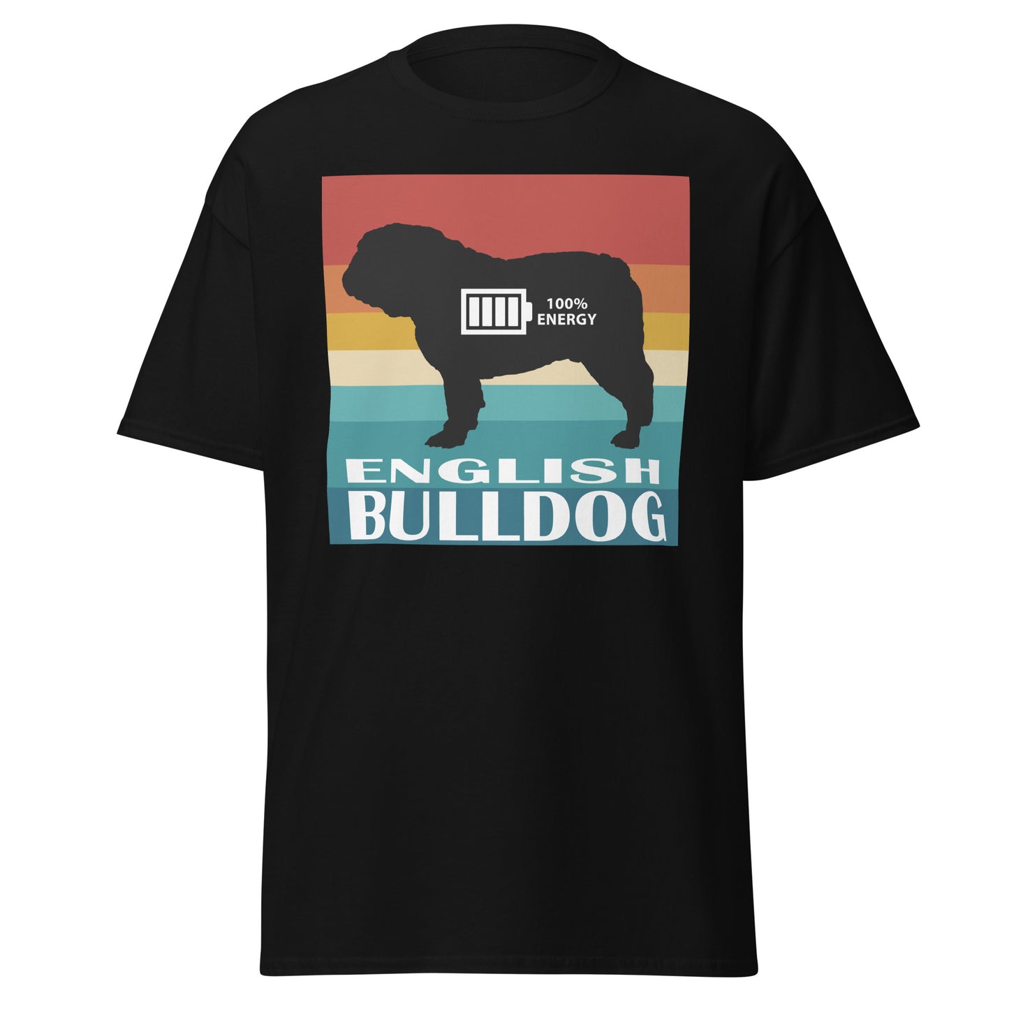 English Bulldog 100% Energy Men's classic tee by Dog Artistry