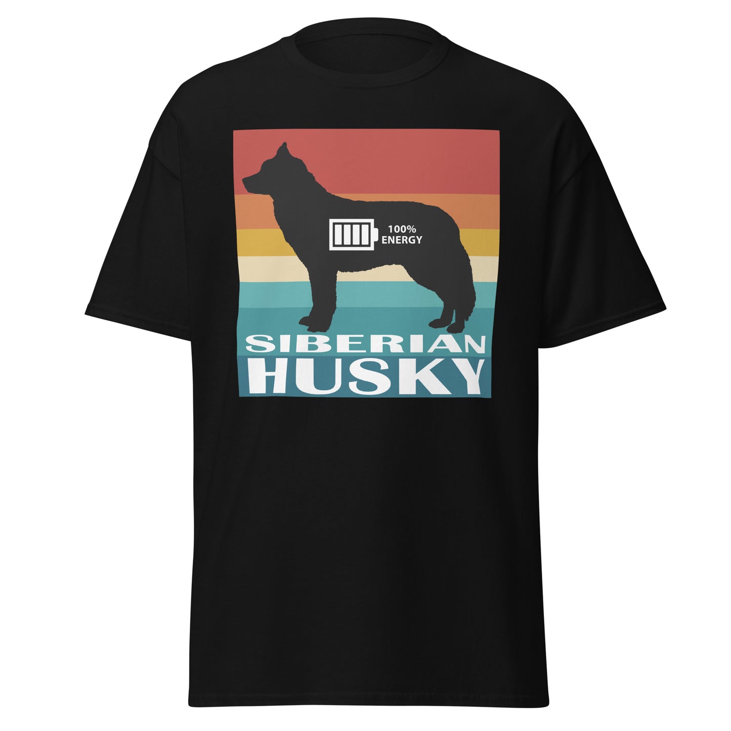 Siberian Husky 100% Energy Men's classic tee by Dog Artistry