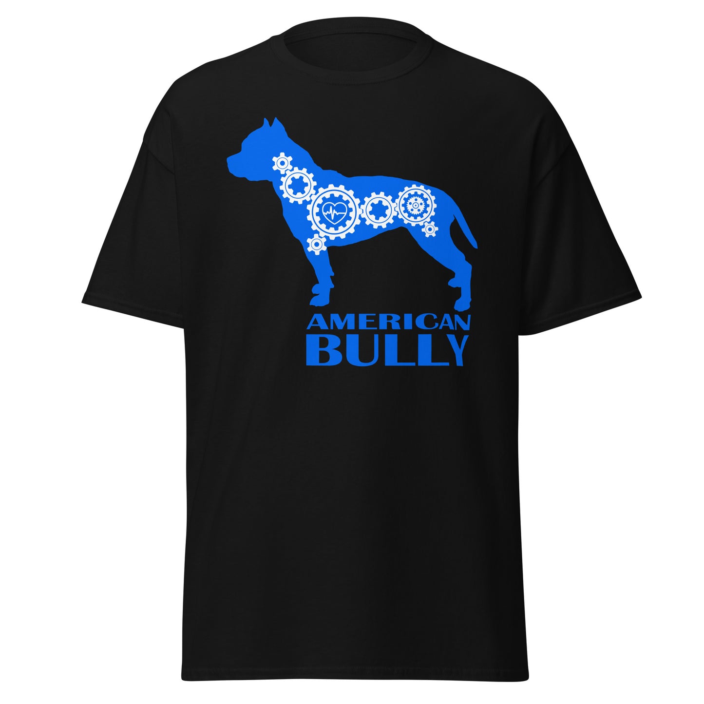 American Bully Bionic men’s black t-shirt by Dog Artistry.