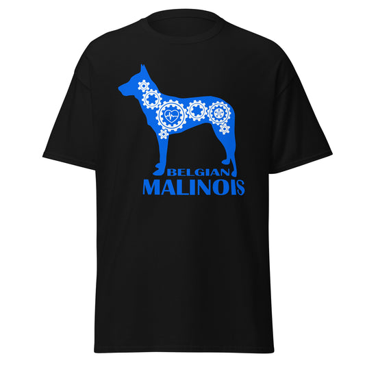 Belgian Malinois Bionic men’s black t-shirt by Dog Artistry.