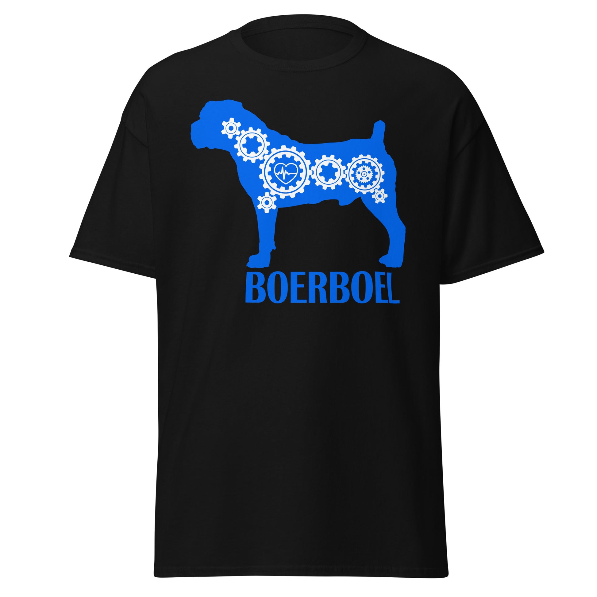 Boerboel Bionic men’s black t-shirt by Dog Artistry.