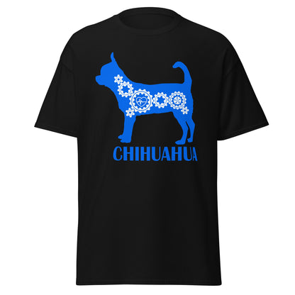 Chihuahua Bionic men’s black t-shirt by Dog Artistry.