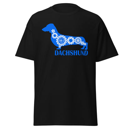 Dachshund Bionic men’s black t-shirt by Dog Artistry.