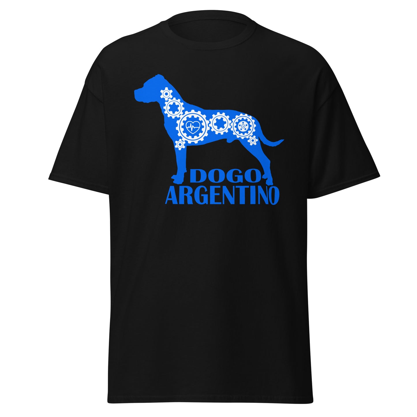Dogo Argentino Bionic men’s black t-shirt by Dog Artistry.