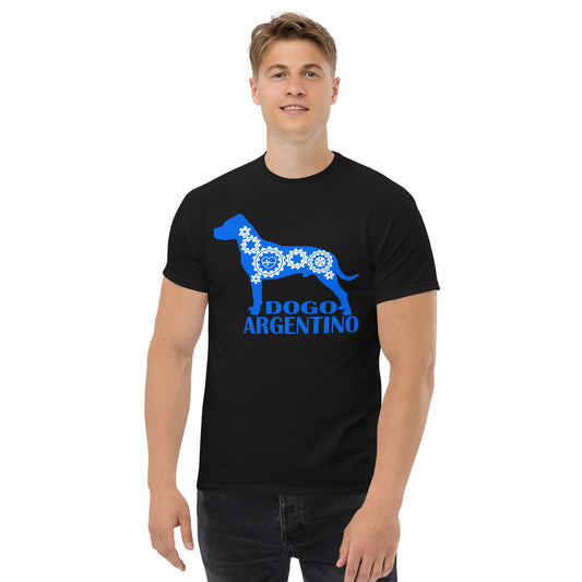 Dogo Argentino Bionic men’s black t-shirt by Dog Artistry.