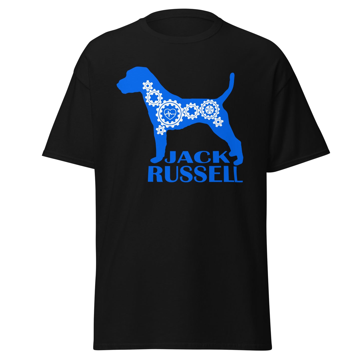 Jack Russell Bionic men’s black t-shirt by Dog Artistry.