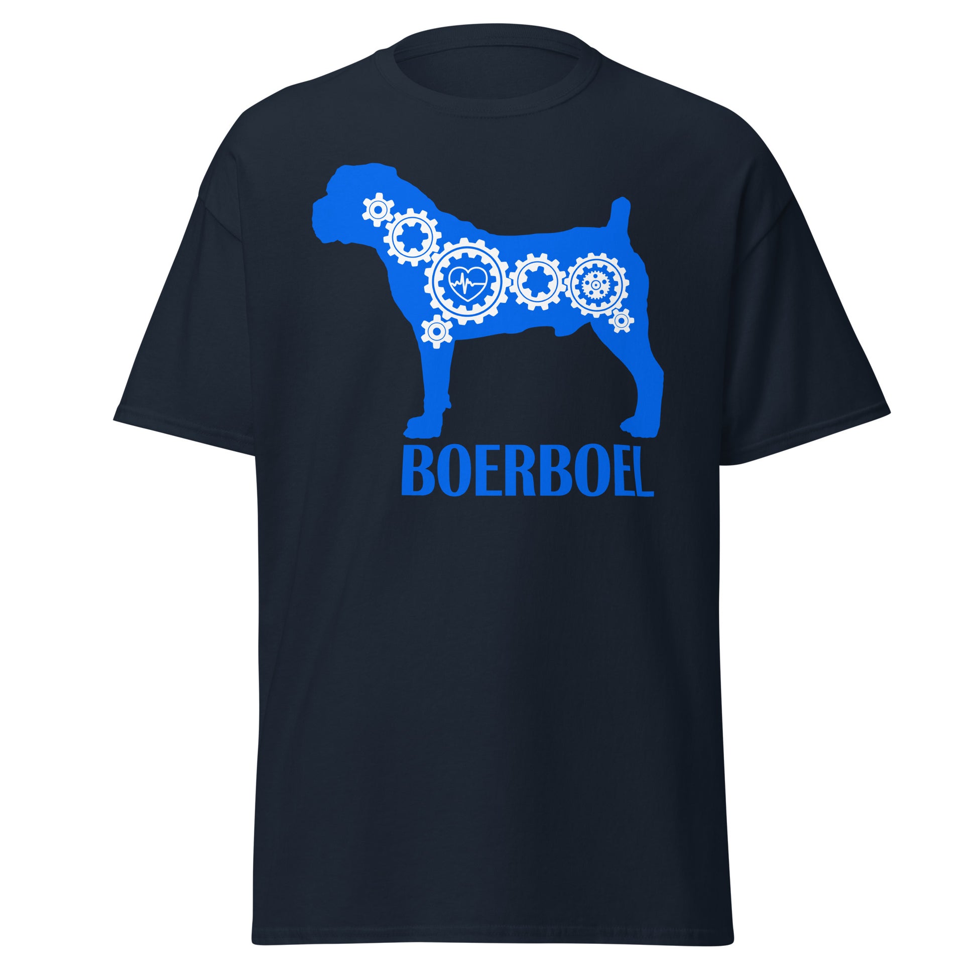Boerboel Bionic men’s navy t-shirt by Dog Artistry.