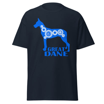 Great Dane Bionic men’s navy t-shirt by Dog Artistry.