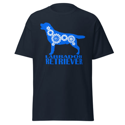 Labrador Retriever Bionic men’s navy t-shirt by Dog Artistry.