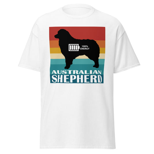 Australian Shepherd 100% Energy Men's classic tee by Dog Artistry