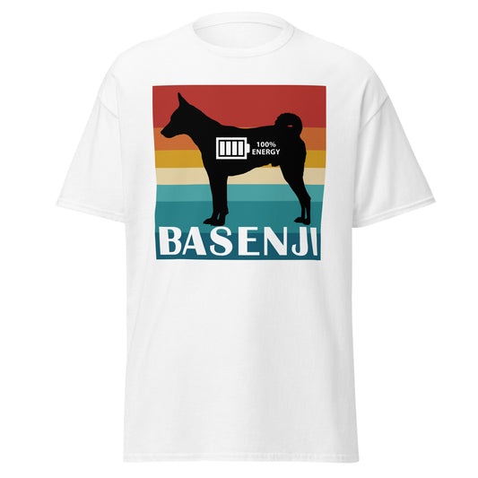 Basenji 100% Energy Men's classic tee by Dog Artistry