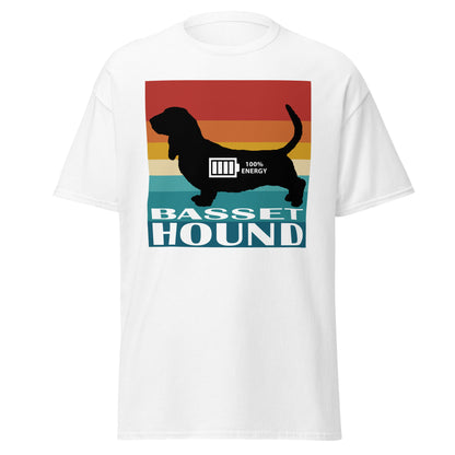 Basset Hound 100% Energy Men's classic tee by Dog Artistry