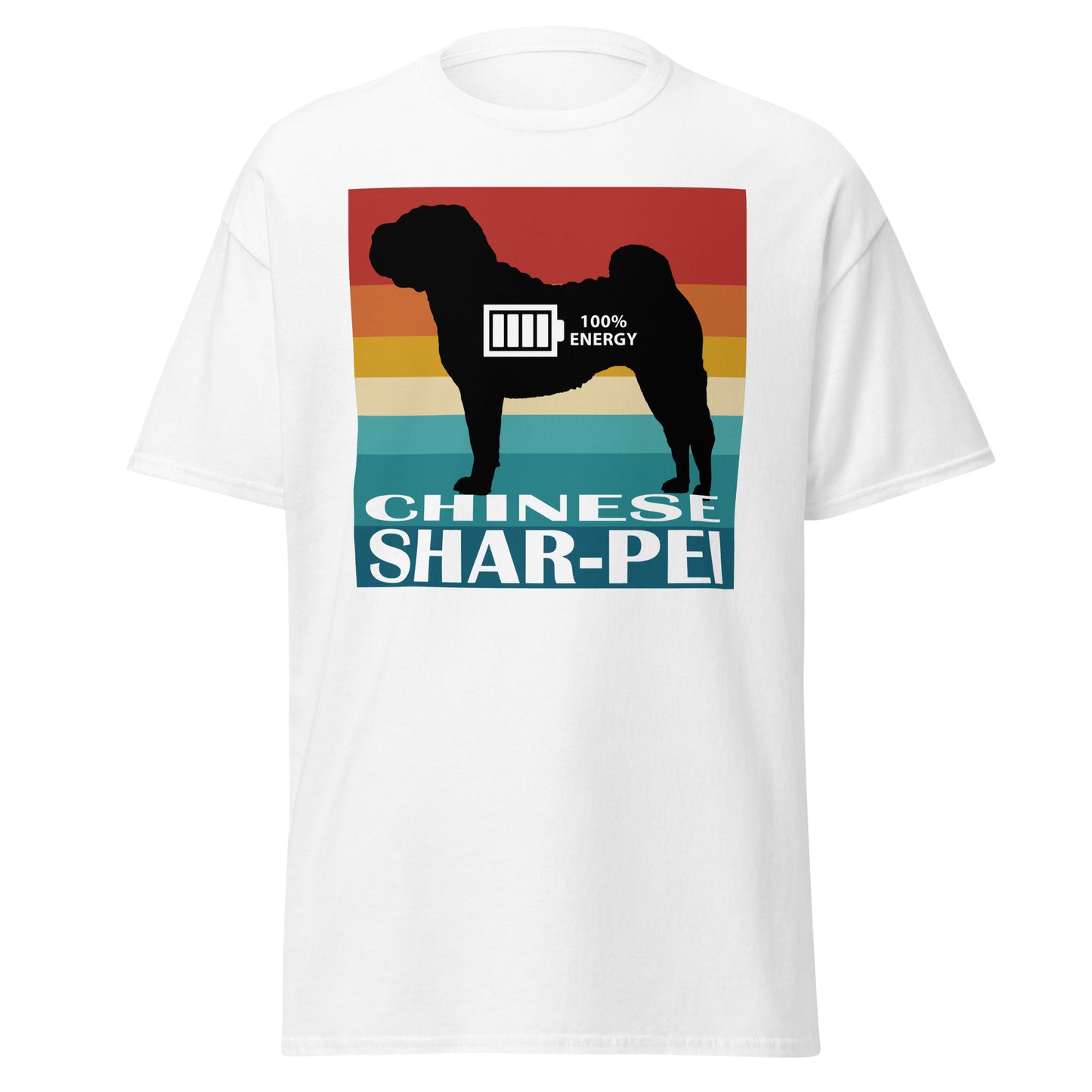 Chinese Shar-Pei 100% Energy Men's classic tee by Dog Artistry
