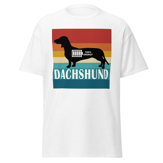 Dachshund 100% Energy Men's classic tee by Dog Artistry