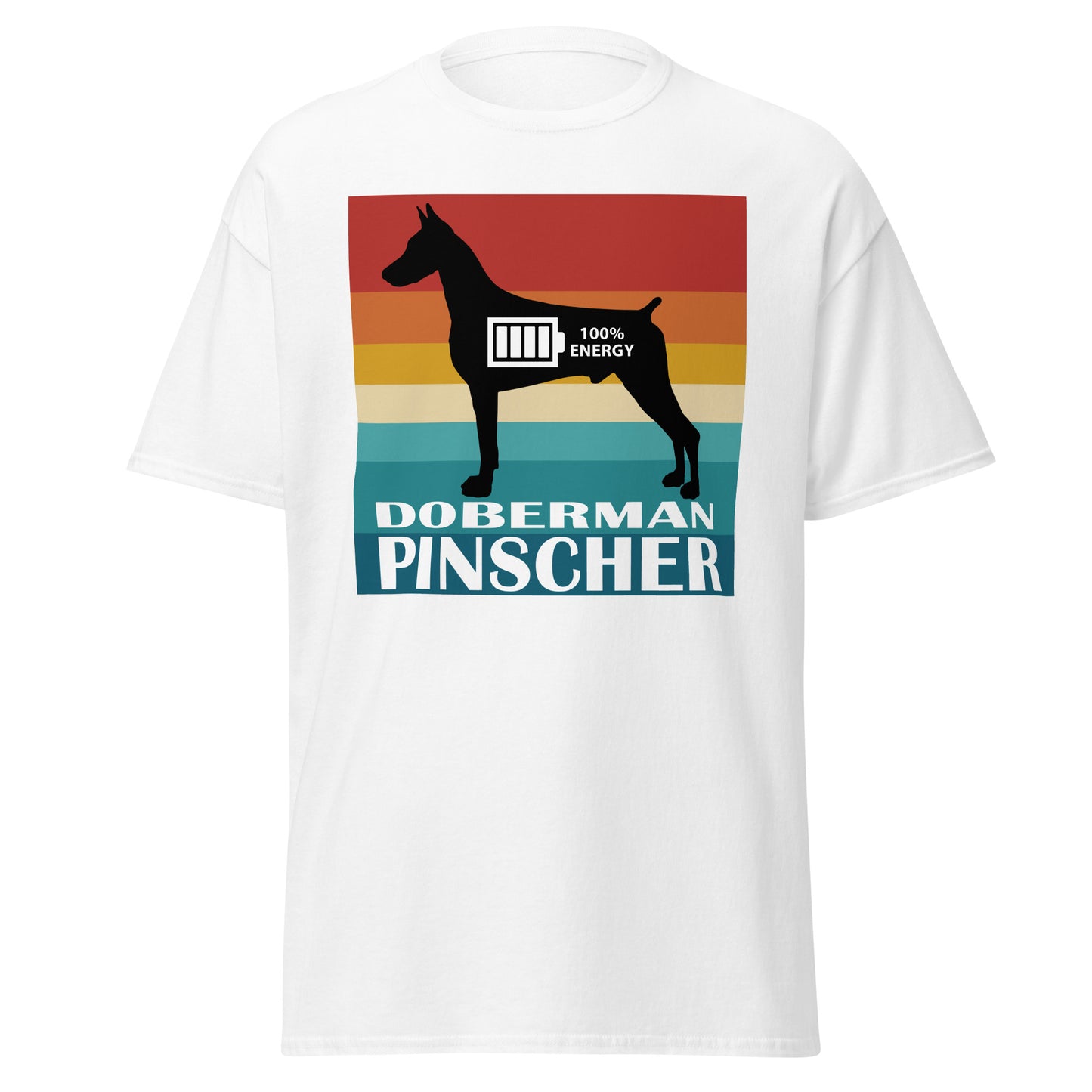 Doberman Pinscher 100% Energy Men's classic tee by Dog Artistry
