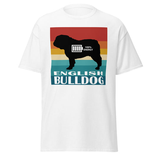 English Bulldog 100% Energy Men's classic tee by Dog Artistry