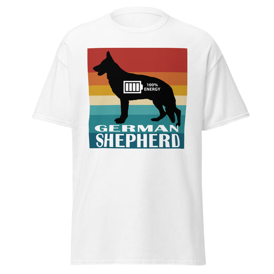 German Shepherd 100% Energy Men's classic tee by Dog Artistry