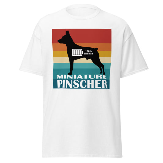 Miniature Pinscher 100% Energy Men's classic tee by Dog Artistry