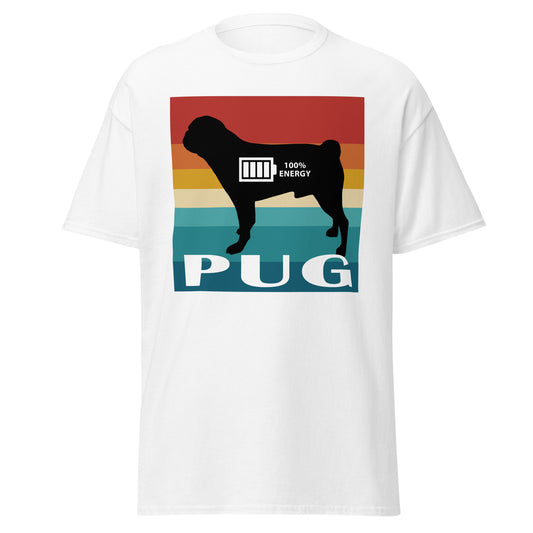 Pug 100% Energy Men's classic tee by Dog Artistry