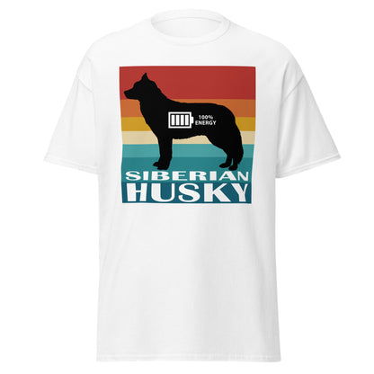 Siberian Husky 100% Energy Men's classic tee by Dog Artistry