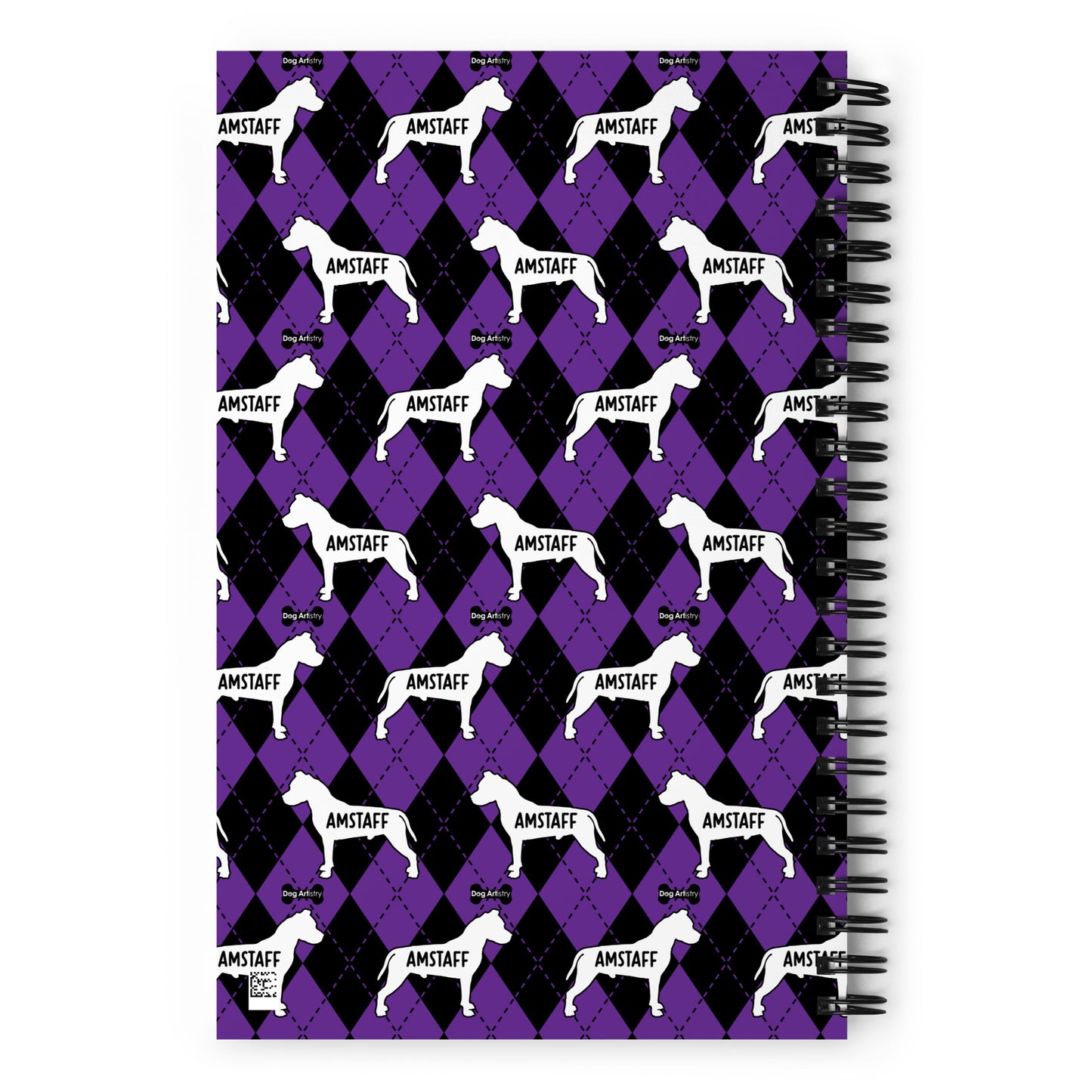 AmStaff Argyle Purple and Black Spiral Notebooks