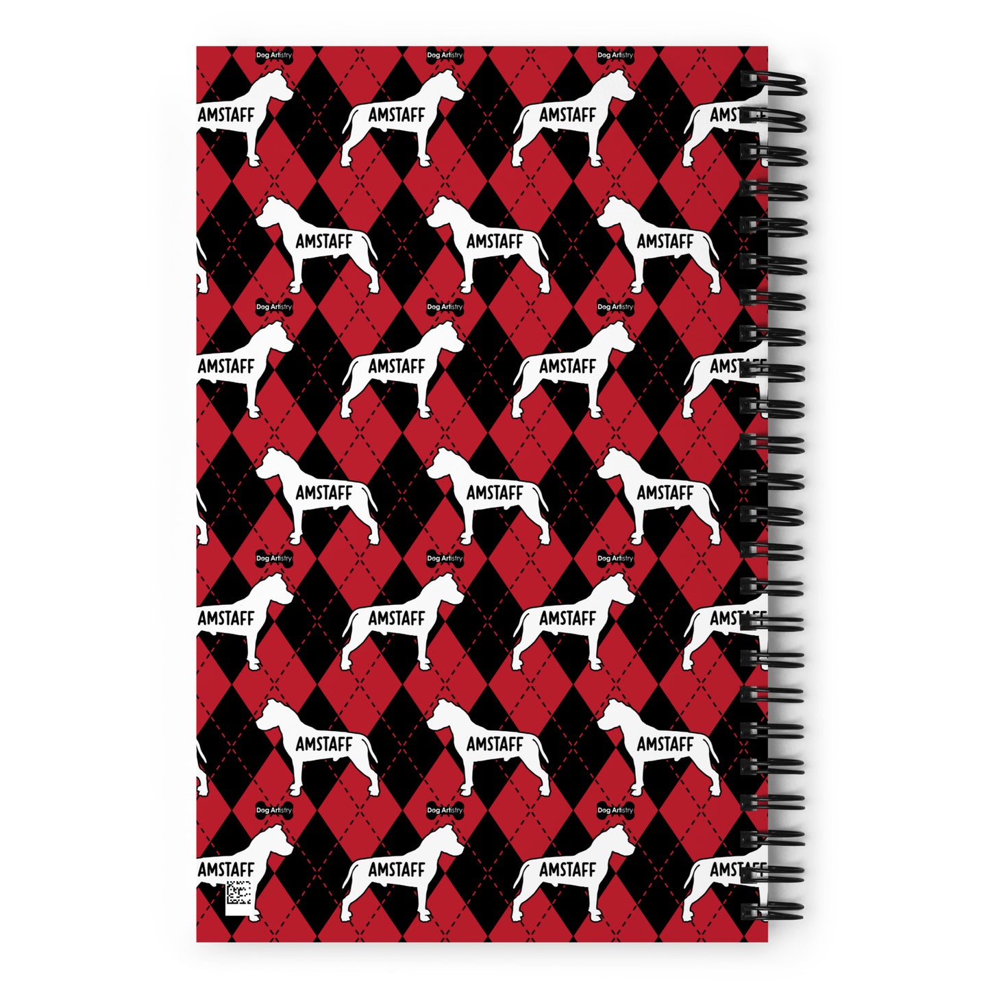 AmStaff Argyle Red and Black Spiral Notebooks